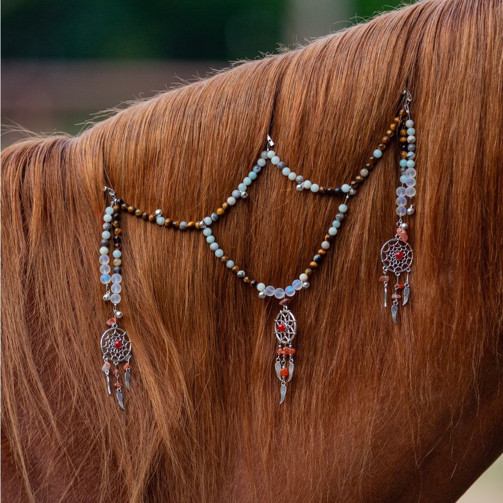 AZTEC Rhythm mane beads set for horses/ponies, trail beads, speed beads, tack